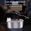 Fuente de Agua para Mascotas Inalámbrica de Acero Inoxidable, 3.0L, Operada por Batería Recargable para Gatos en Interiores con Sensor de Movimiento
