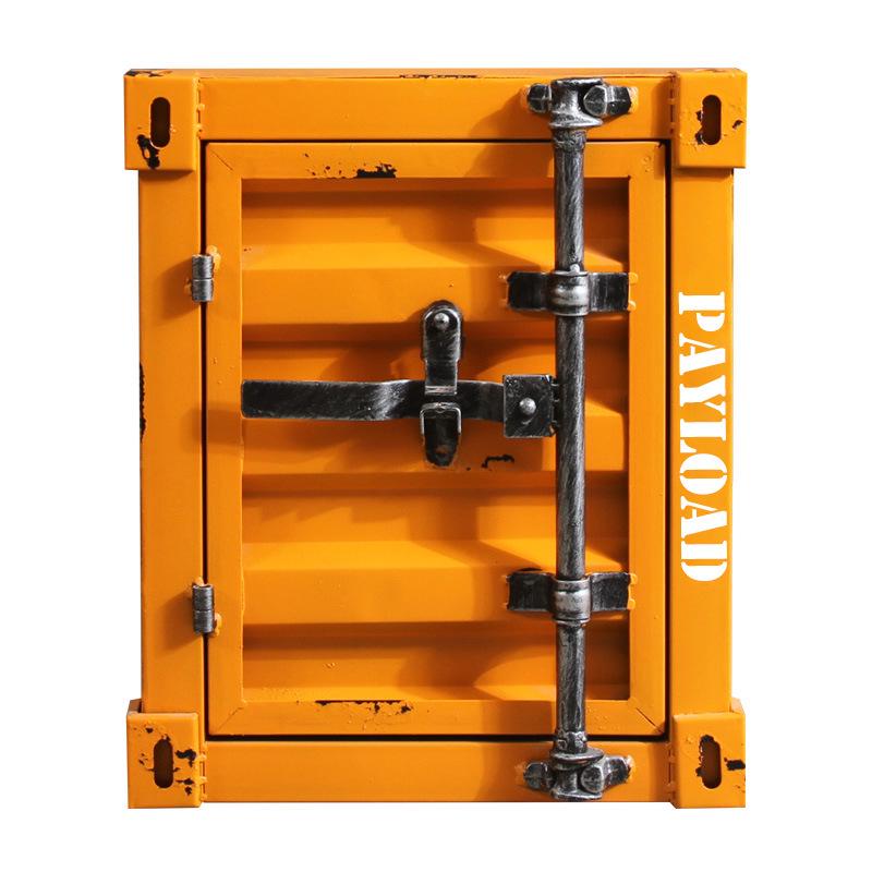 Industrial Iron Art Bedside Cabinet with Lock - Creative Storage Solution for Bedroom