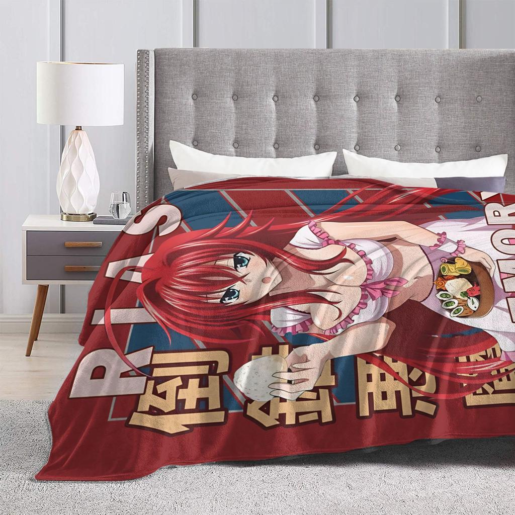 Rias Gremory Vintage High School DxD Blanket Fleece Novelty Breathable Throw Blankets for Chair Covering Sofa Winter,