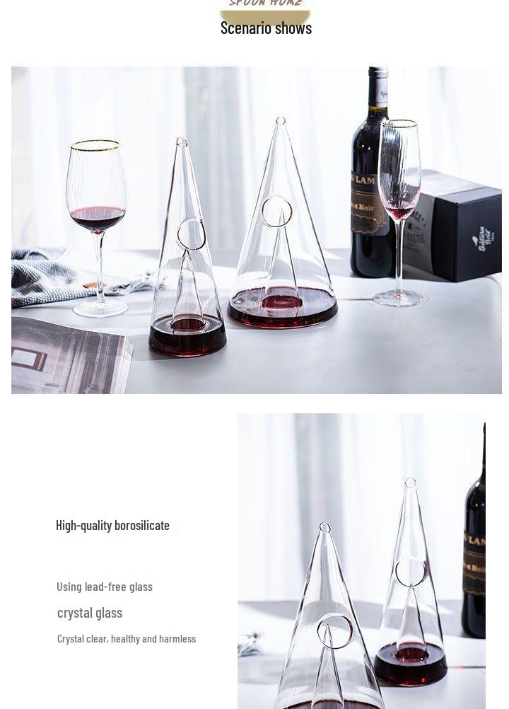 Nordic Style Small Waist Red Wine Glass Decanter & Waterfall Dispenser