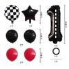 Racing Balloon Bouquet Printing Latex Aluminum Film Digital Birthday Set Venue Background Arrangement