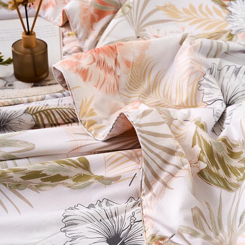 FUANNA 100% Tussah Silk Printed Summer Quilt