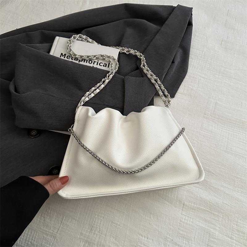 This year's popular fashion Korean version of pleated chain shoulder bag women's 2025 spring new versatile ins women's bag tide