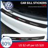 Per VW Volkswagen Jetta MK5 Golf 1 Pezzo Auto Fibra di Carbonio Protezione Paraurti Posteriore Adesivi per Bagagliaio Per Volkswagen VW Touran Beetle Golf