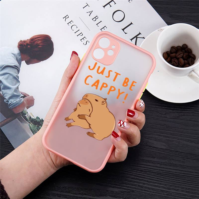 Capybara Cute animal cartoon Phone Case matte transparent For iphone 7 8 11 12 13 plus mini x xs xr pro max cover