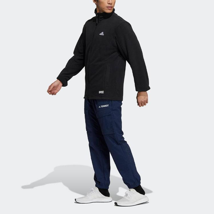 Adidas Three-In-One Long Sleeve Jacket With Zipper And Stand-Up Collar Unisex Outerwear Black H23107