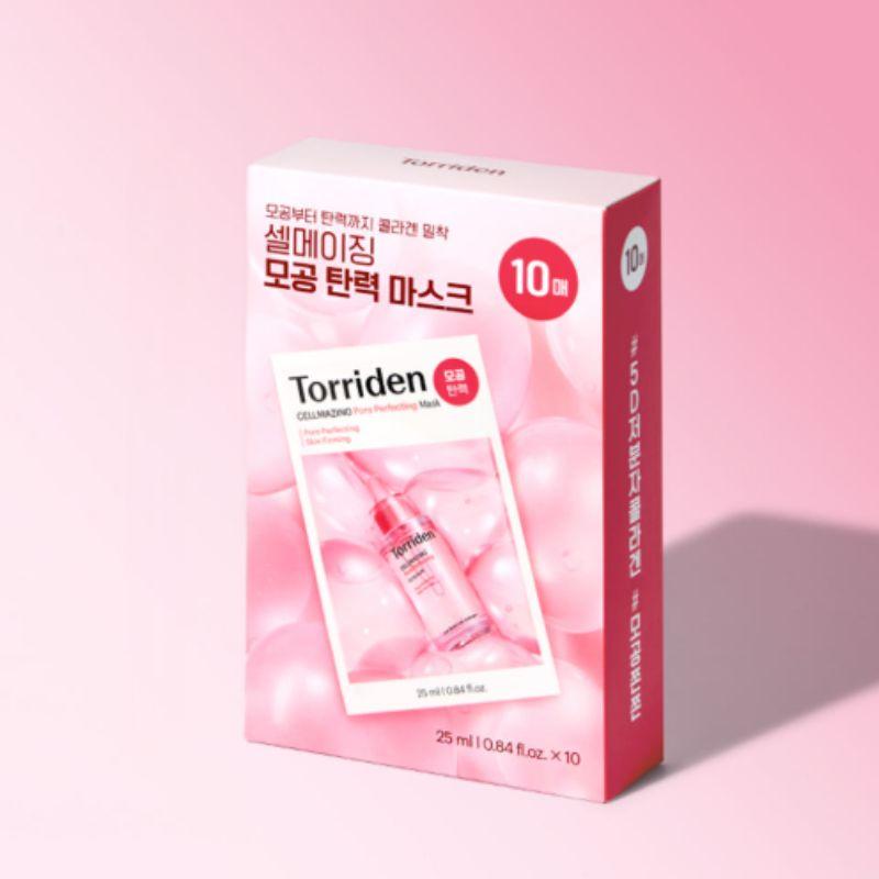Torriden CELLMAZING Low Molecular Collagen Pore Tightening Firming Mask 10 Sheets Korean Collagen Sheet Mask