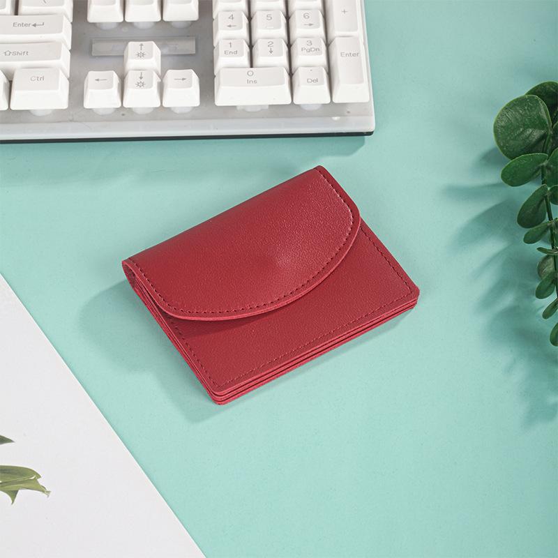 New Women's Wallet, Solid Color Bag, Card Bag, Women's High-end Sense of Small, Simple and Trendy Coin Purse Bag
