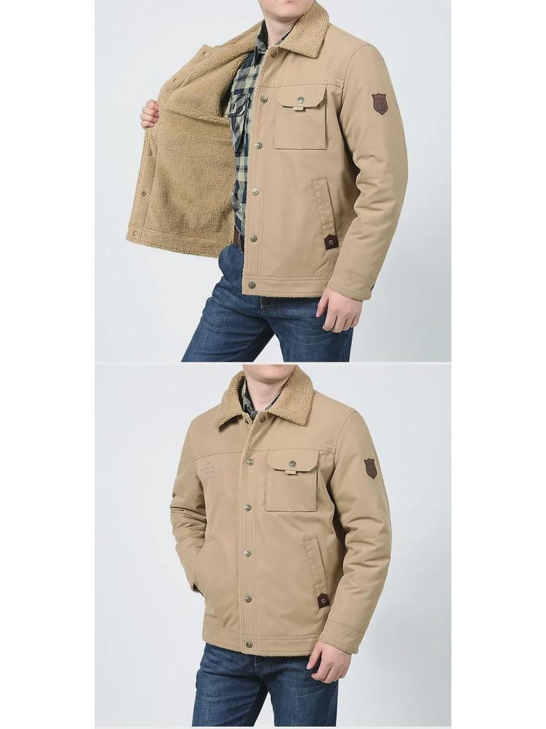 Men's Winter Thickened Casual Jacket for Middle-aged & Elderly