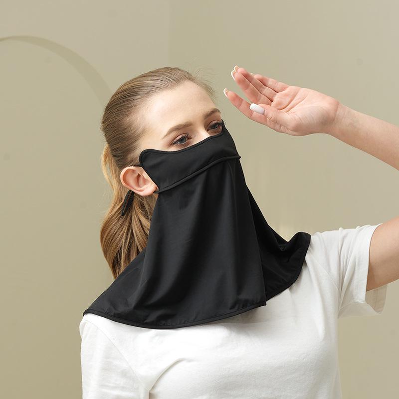 Atmungsaktive UV-Schutz Eisseide Gesichtsmaske für Sommer Radfahren und Autofahren