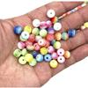 TX02 50 Piezas 8mm Hermosas Redondas Transparencia Cuentas Sueltas Rayas Departamento de Joyería DIY Pulsera Asequible Accesorios de Tendencia Cuentas