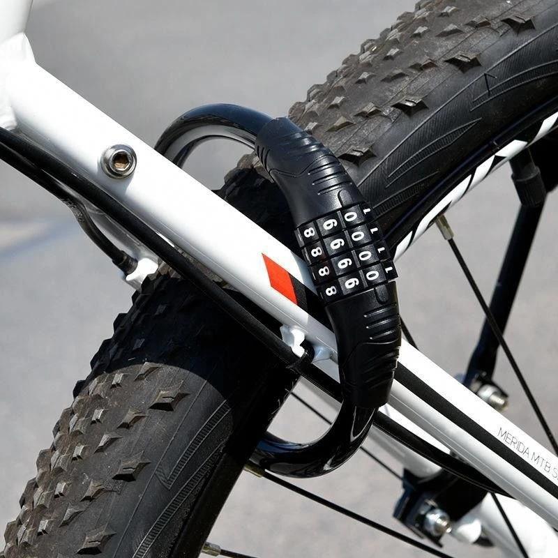 Motorcycle Anti-Theft Combination Locks, Portable Safety Buckles, Electric Vehicle, Steel Cables, Bicycle Accessories