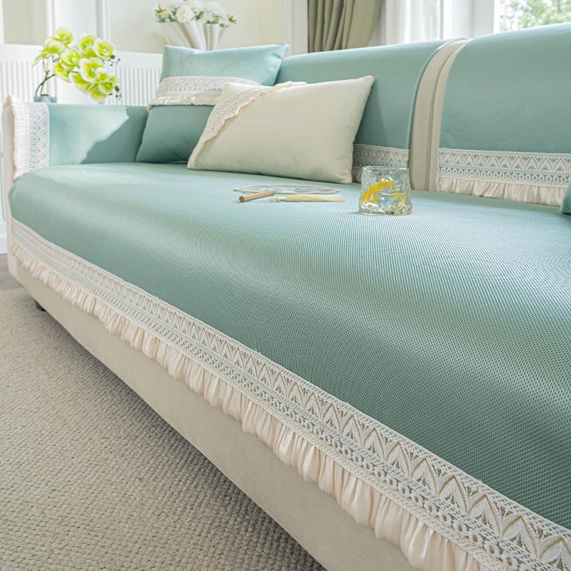Ice Silk Sofa Cushion Summer Mat Seat Cushion Non-Slip  New Cover Cloth Mat Summer Sofa Cushion