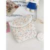 Rose Floral Cotton Makeup Bag With Breathable Storage For Daily Use