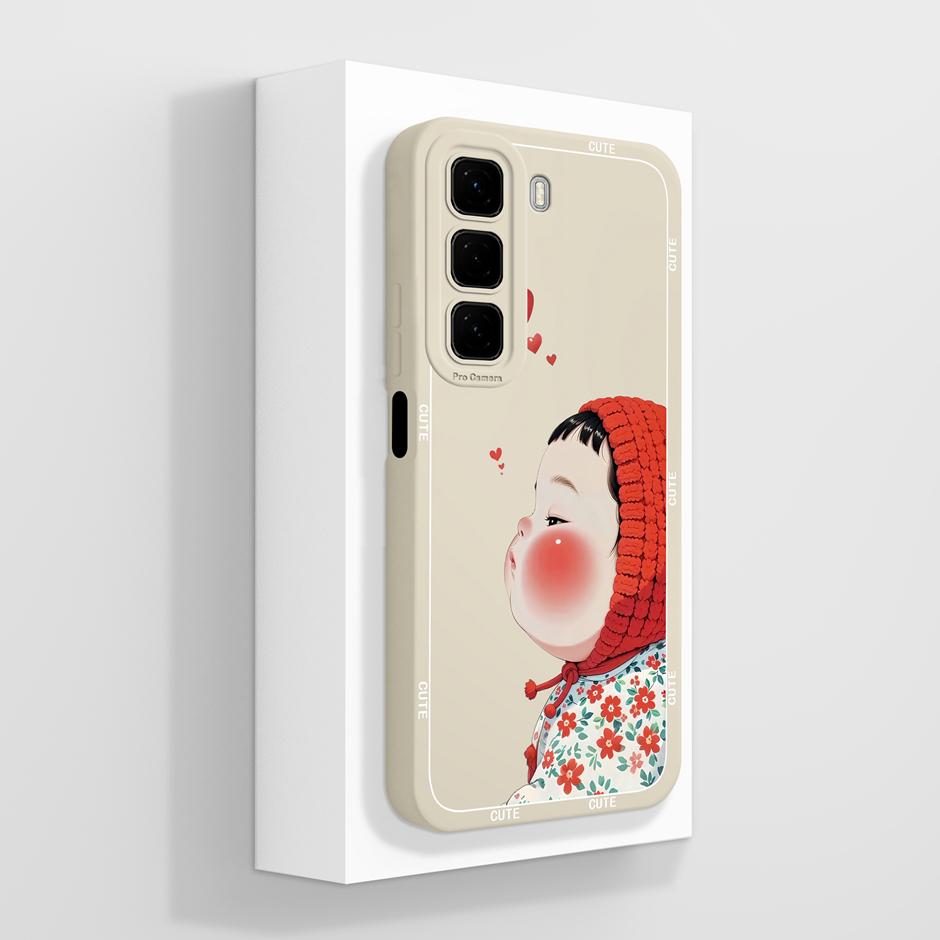 For Infinix Hot50 50i 50Pro 50Pro+ Case Lovely Cat Panda Fall Prevention Unique Phone Cover For Infinix Hot 50 Pro Plus 50i Capa
