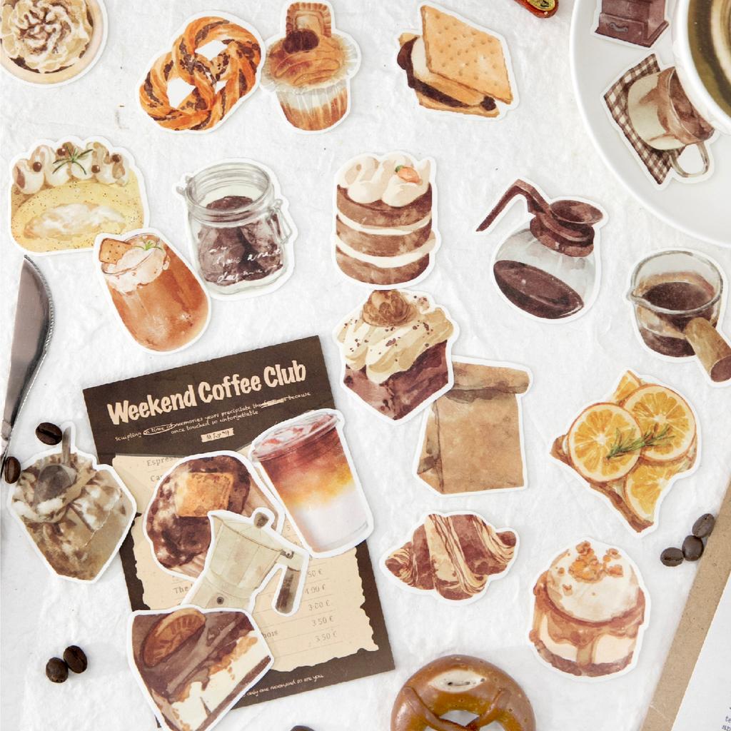 JIAMEI 50pcs/pack Sweet Collection Series Kawaii Toast Dessert Scrapbooking Stickers DIY Handmade Decoration Stationery Stickers