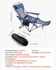 Reclining Camping Chair, 4 Adjustable Positions, Portable Folding Lounger for Adults, Mesh Beach Chair with Headrest & Foot Rest, Supports 220 Lbs,