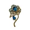 Luxury Women Men Exqusite Full Crystal Lotus Shining Brooches Badges Vintage Plant Rhinestone Pins Corsage For Women's Party