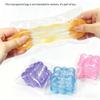 Transparenter Blasenwürfel Squishy Weiches TPR Quetschspielzeug Stressabbau Fidget Toy Dehnbar Klar Sensorisch Dekompression Geschenk