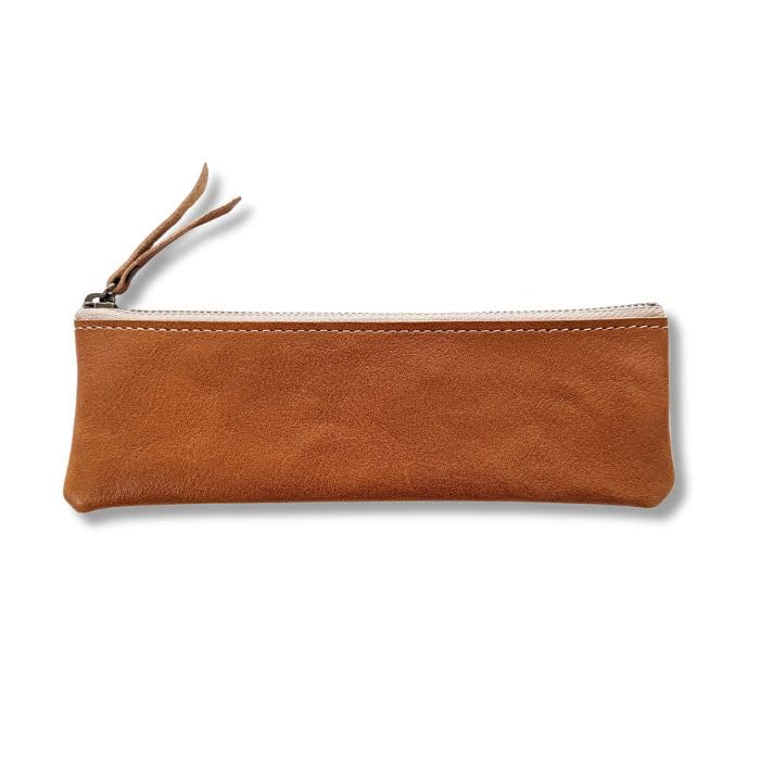 Acacia Style Pencil Tochigi Leather Tanned Leather Shrink 18cm X Genuine Made In Pencil Business Case, "W Kogashi" Wrap, 6cm, Leather, Lightweight,