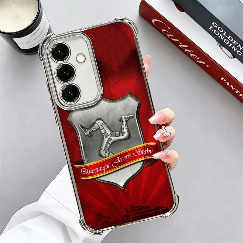 Isle of Man Coat of Arms Soft Phone Case For Samsung A17 A27 A07 A37 A57 A16 A56 A15 A55 A14 A54 A13 A53 A26 A36 A25 A35 A24 A34 Samsung A35