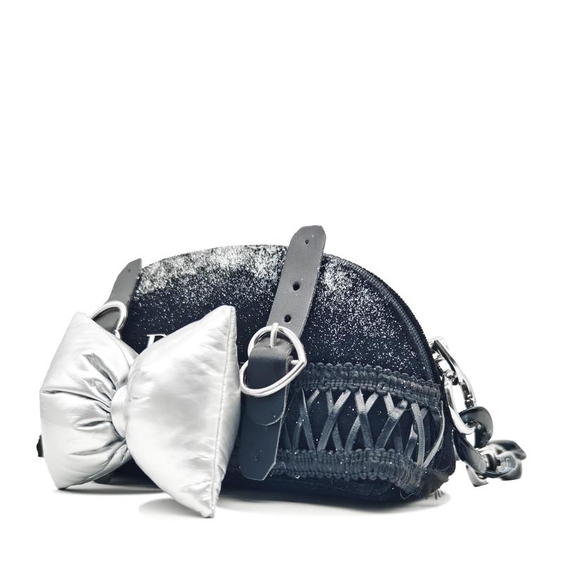 DIOR Bag [Customized cosmetic bag] YXYY Silver Butterfly Star Romanticism Modern Light Luxury French Elegance Black Semicircle Velvet Portable