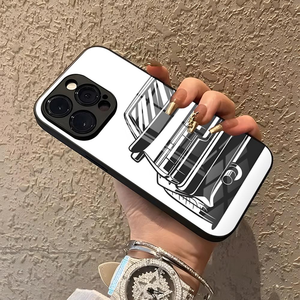 JDM Sports Cars Male Men Phone Case For IPhone 15 Pro Max 14 Pro 12 16 11 13 Mini X XR XS 8 7 Plus SE Tempered Glass Back Cover