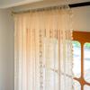 French Translucent Curtains Bohemian Style Hollow Lace Fabric Four Season Universal Living Room Decoration Drapes Vintage Tassel Fabric Curtain