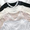 Women's Short-Sleeve Pajama Set with Built-in Bra, Summer Ice Silk Two-Piece, Casual Long Pants, Home Comfort Wear.