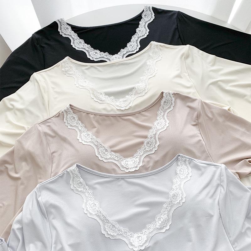 Women's Short-Sleeve Pajama Set with Built-in Bra, Summer Ice Silk Two-Piece, Casual Long Pants, Home Comfort Wear.