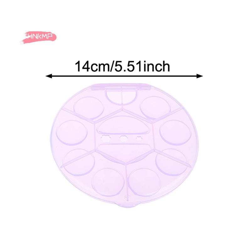 1Pc DIY Nail Art Color Palette with Display Stand Plastic UV Gel Polish Holder Manicure Tool for Drawing Paint Dish