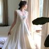 French Temperament White Dress Women's Summer New Cross-strap High-end Niche Suspender Waist Slim Dress