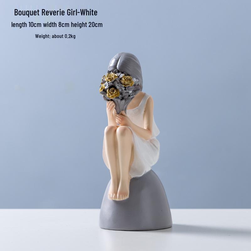 Скандинавская абстрактная фигурка девушки, украшение для декора гостиной