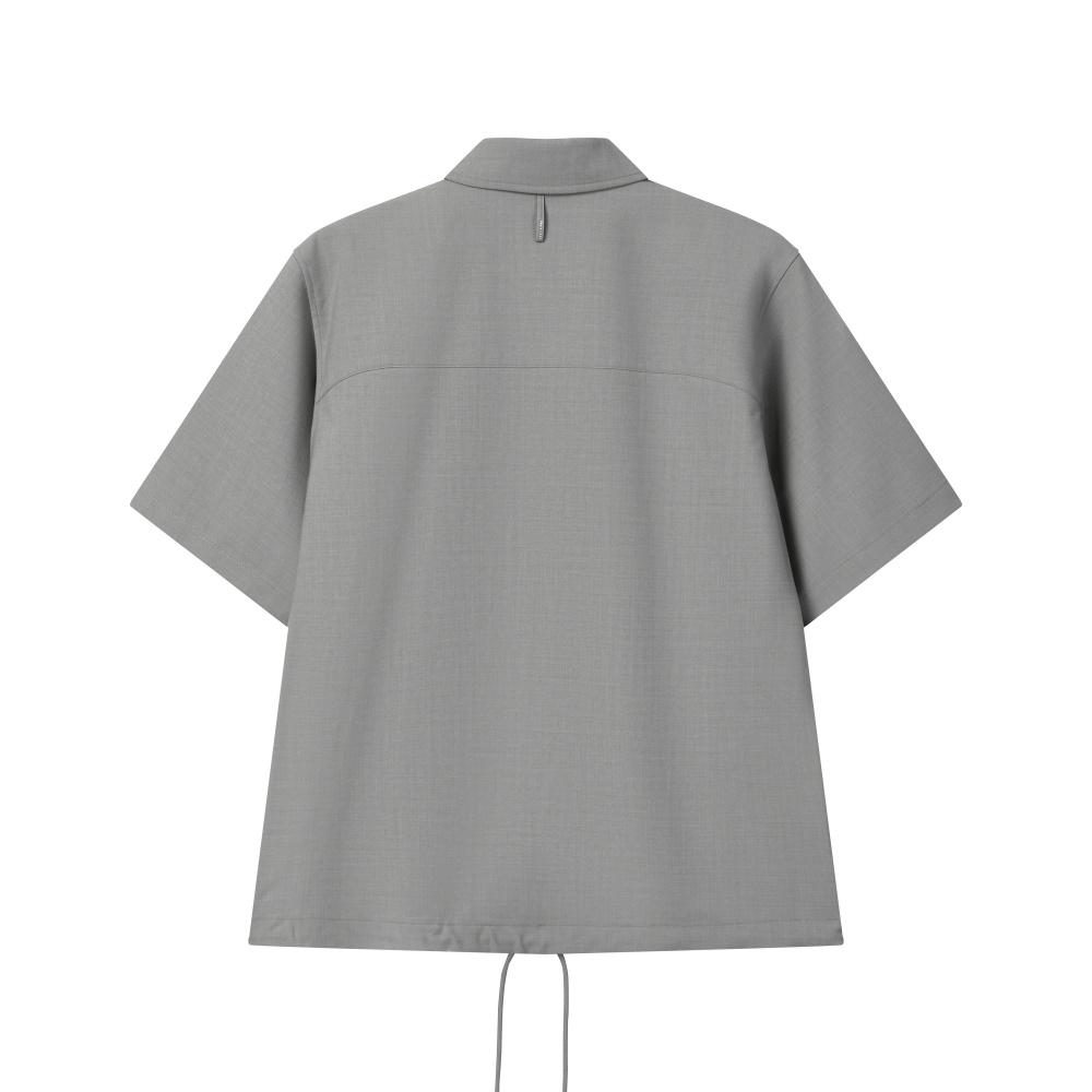 Fila Milano Series Simple Solid Color Casual Versatile Shirt Men Shirts Dark-Gray F11M625403FDY