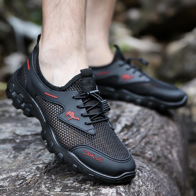 

Летняя дышащая сетчатая обувь, повседневная спортивная мужская обувь с полыми отверстиями, обувь для альпинизма на открытом воздухе, нескользящая и износостойкая обувь для перехода по ручью 45 чёрный