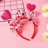Banquet Prom Party Hairband Woman Valentines Headband Heart Tinsel Headband