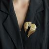 Retro Gold Wing Feather Brooch, Personalized Light Luxury High-end Banquet Accessories, Pin Corsage