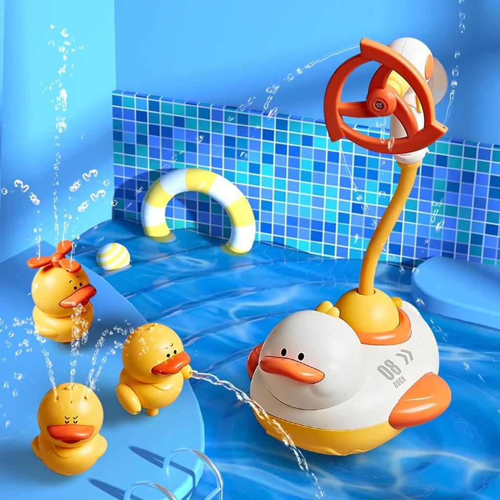 Bath Toy Duck Sprinkler Bath Toy Electric Sprinkler Toy Children Floating Bath Toy Baby Bath Toy for Girls Boys Children 3 4 5 Years Old