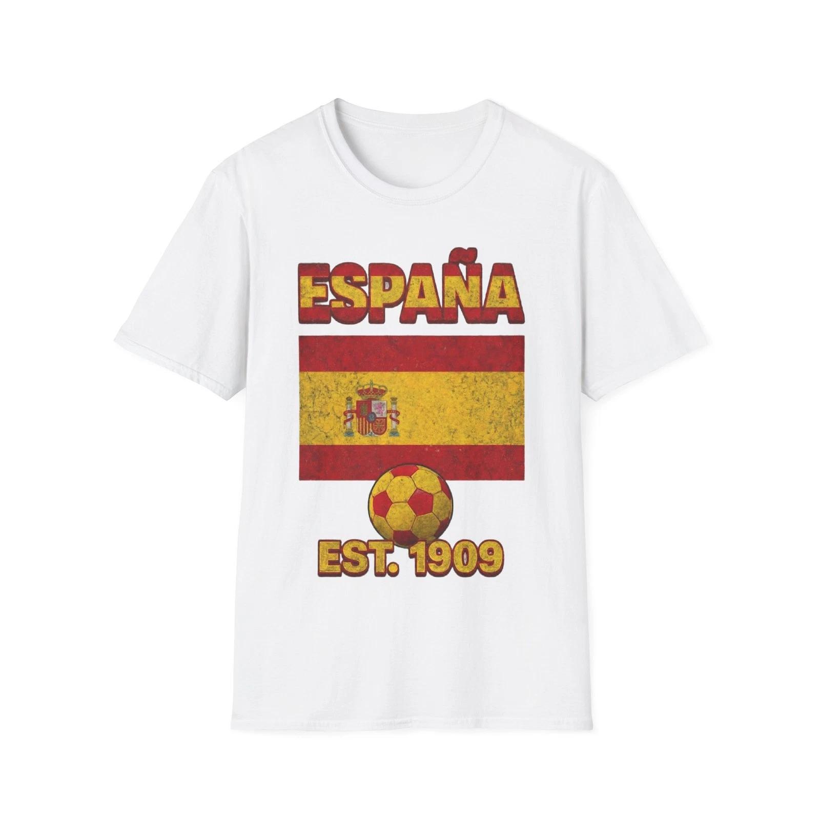 España Spain Flag Futbol Soccer T-Shirt | Nations Heritage Collection | Vintage 2XL