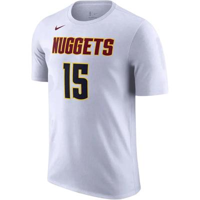 Nike Denver Nuggets 15th Round Neck Short Sleeve T-Shirt Men Tops White DR6372-105