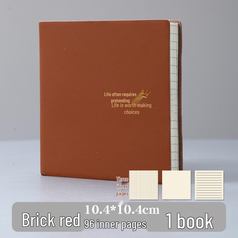 Stylish Cartoon Stamp Mini Notebook: Cute, High-Value, Simple Square Pocket Journal