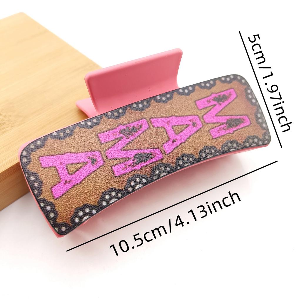 1/7 PCS Fashion Women Hair Claws Clips 4inch Mother's Day PU Leather Hair Clips Claws Women Mom Festival Party Hair Accessories