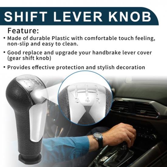 5 Speed Manual Gear Shifter Knob for Chevrolet Spark 2011-2016 Plastic Chrome