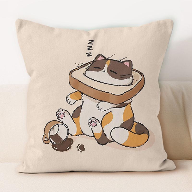 "Entzückende Kissenbezüge mit Cartoon-Katzen-Serie"