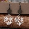 Geometric Snowflake Acrylic Christmas Earrings