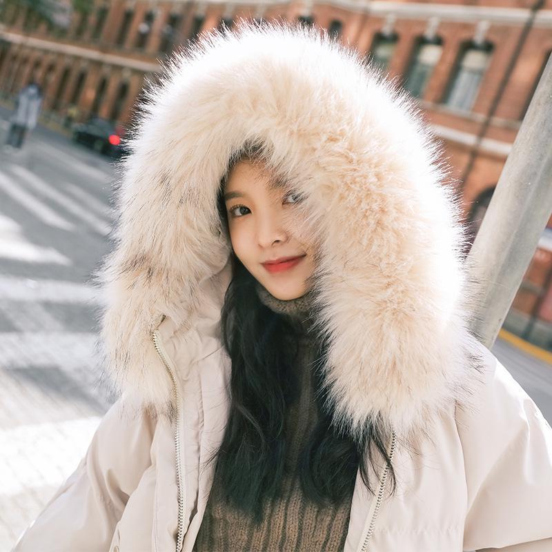 2026 Mid-Length Women's Winter Puffer Jacket with Big Fur Collar - Cotton Coat, Korean Style