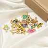 5pcs Stainless Steel Enamel Tortoise Gold Charms Exquisite Turtle Pendant DIY Jewelry Necklace Findings Bracelet Earrings Making