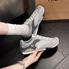 Retro mesh splicing contrasting color Dexun shoes women's 2025 new versatile soft-soled casual sports breathable Forrest Gump shoes
