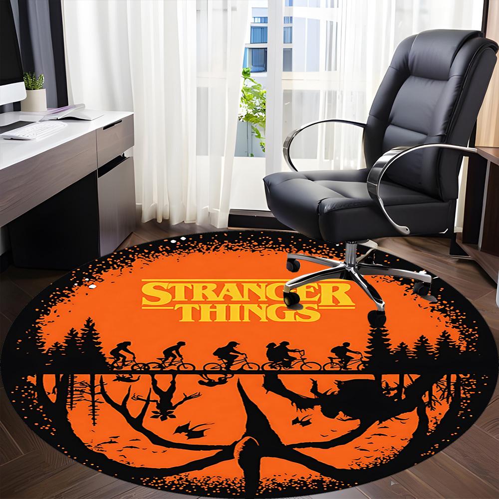 1pc Stranger Things Chair Carpet for Office, Non Slip, Soft and Durable Office Rug for Interior Decoration