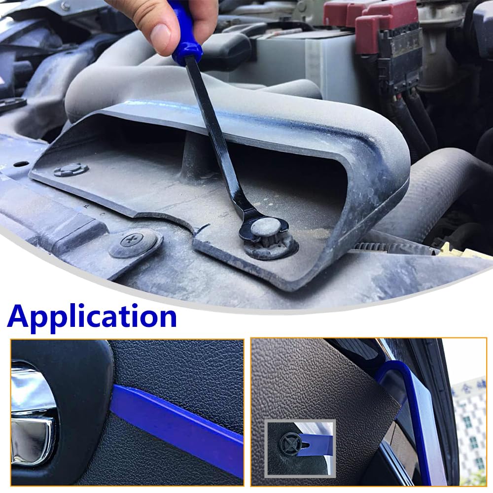 Trim Removal Tool Kit, 5pcs Pry Tools for Car, Car Radio Removal Tool, No-Scratch Pry Tool Kit for Car Door Clip Panel & Audio D